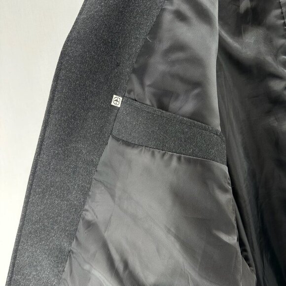 Pronto-Uomo Blazer Mens Size XL Boiled Wool Angora One Button Jacket Black - Picture 9 of 13